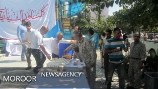 برپایی ایستگاه صلواتی به مناسبت عید غدیر خم در ناحیه4