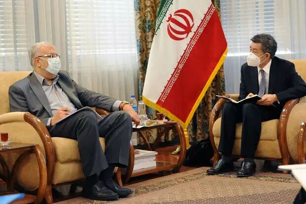 دیدار معاون بخش خاورمیانه شرکت نفت چین با وزیر نفت کشورمان