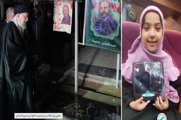 دلجویی رهبر انقلاب از دختر خردسال شهید