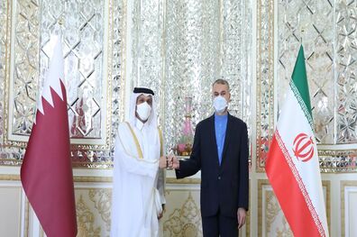 دیدار وزیر خارجه قطر با امیرعبداللهیان