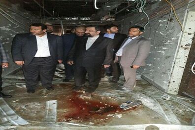رضایی از محل حادثه تروریستی در  ساختمان مجلس بازدید کرد