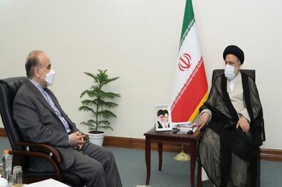 دیدار و گفتگو مسعود سلطانی‌ فر با آیت الله رئیسی