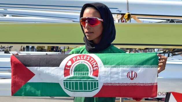 حمایت دختر قایقران ایران از مردم فلسطین
