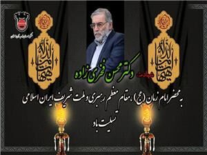 پیام تسلیت مدیرعامل ذوب‌آهن اصفهان در پی شهادت شهید محسن فخری ‌زاده
