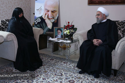  رییس جمهوری در دیدار خانواده شهید سردار سرتیپ پاسدار حسین همدانی