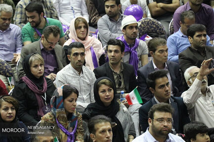 جشن پیروزی هواداران حسن روحانی در کرمانشاه