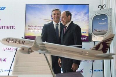 قطر با بوئینگ قرارداد ۱۸ میلیارد دلاری می‌بندد