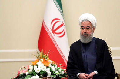 دیدار روحانی با امیر قطر