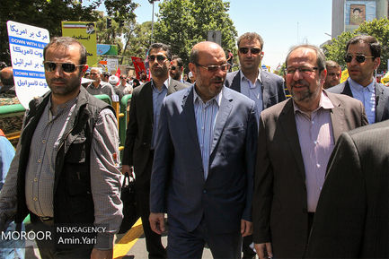 حضور شخصیت های لشکری و کشوری در راهپیمایی روز جهانی قدس