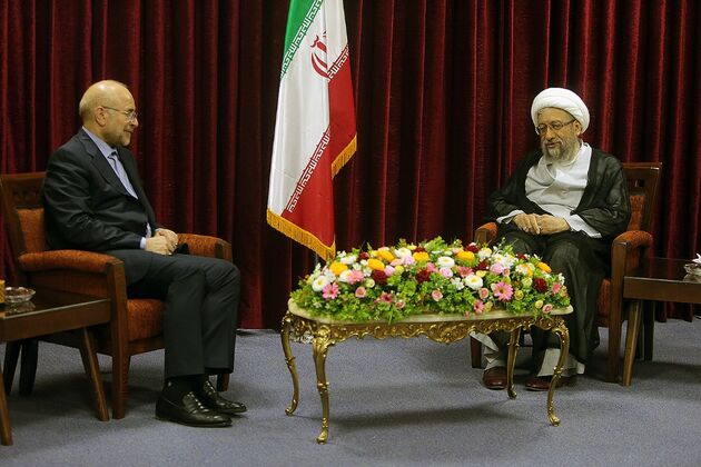 دیدار رئیس مجلس با آیت‌ الله آملی لاریجانی