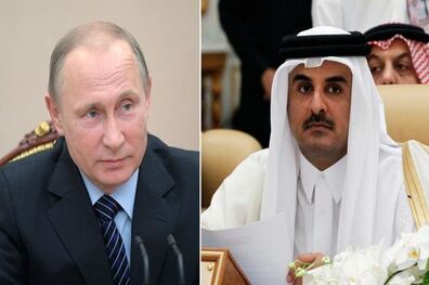 دیدار پوتین با امیر قطر در روسیه