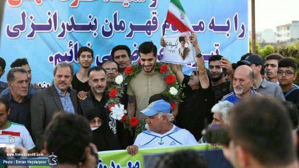 استقبال از سعید عزت اللهی در انزلی بعد از صعود