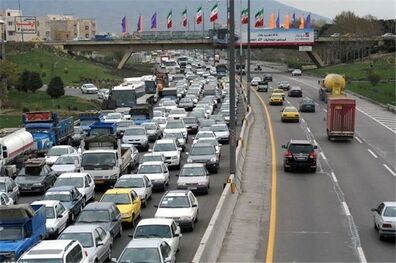 ترافیک سنگین در آزادراه کرج-تهران 