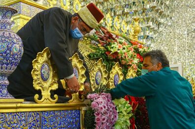 گلباران حرم کاظمین به مناسبت اعیاد شعبانیه
