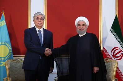 دیدار روحانی با رئیس جمهور قزاقستان