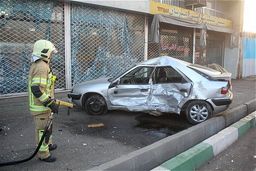 تصادف شدید تیبا و زانتیا در بزرگراه سعیدی