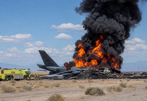 سقوط مرگبار بمب‌افکن B-52 آمریکا در کالیفرنیا