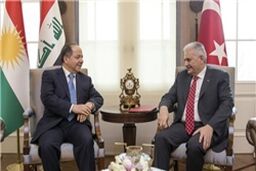 «بارزانی» و «ایلدیریم» دیدار کردند/ آزادی اپوزسیون کُرد از زندان‌های ترکیه محور گفت‌وگوها