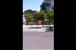 آتش‌سوزی در انبار سیلندر گاز بوشهر