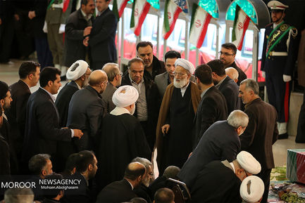 اقامه نماز و تشییع پیکر شهیدان آتش نشان در مصلی تهران 