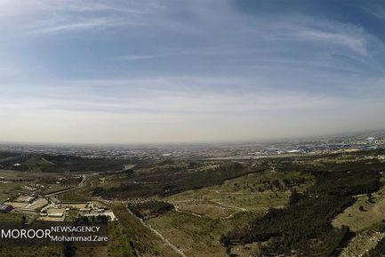 گشت هوایی جمعیت هلال احمر در روز طبیعت