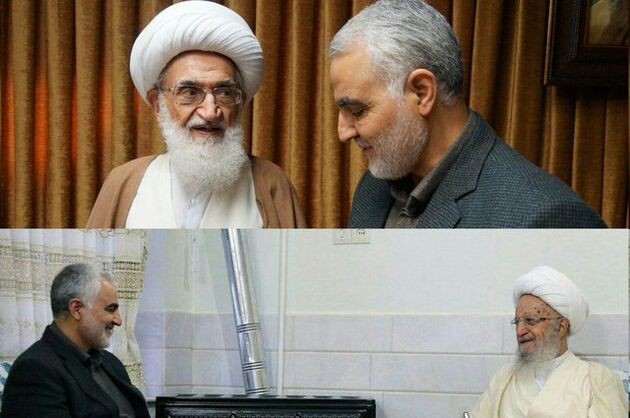  سردار سلیمانی با ۴ تن از مرجع تقلید در قم دیدار و گفت‌وگو کرد