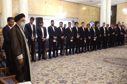 بدرقه تیم ملی فوتبال با حضور آیت الله رئیسی