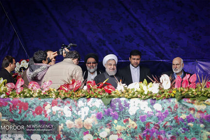 راهپیمایی و سخنرانی رییس جمهور در یوم الله ۲۲ بهمن 