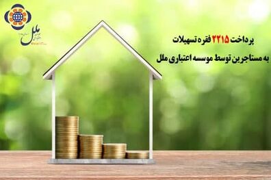پرداخت 2215 فقره تسهیلات به مستاجرین توسط ملل