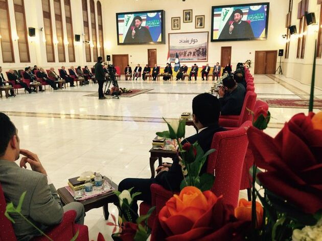 حضور هیات پارلمانی ایران در نشست مهمانان اجلاس بغداد با رئیس تحالف وطنی