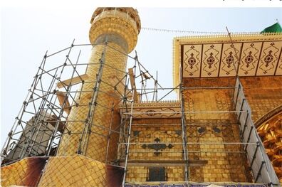 پایان بازسازی ایوان نجف در تابستان ۱۴۰۱ توسط ایرانی ها