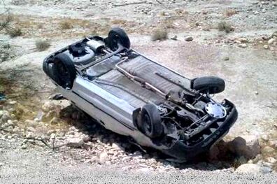 ٣٧ درصد تصادفات جاده ای سال 95 منجر به واژگونی خودرو شد