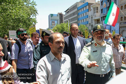 حضور شخصیت های لشکری و کشوری در راهپیمایی روز جهانی قدس