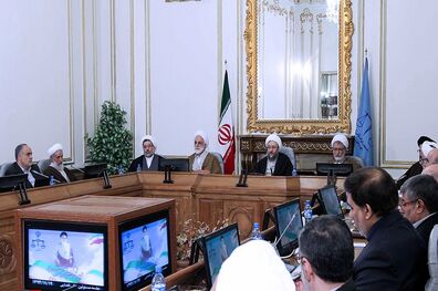 آغاز جلسه مسئولان عالی قضایی با حضور آملی لاریجانی