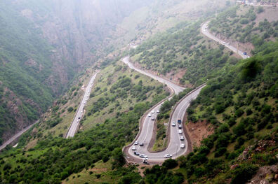 ترافیک سنگین در محور چالوس و هراز