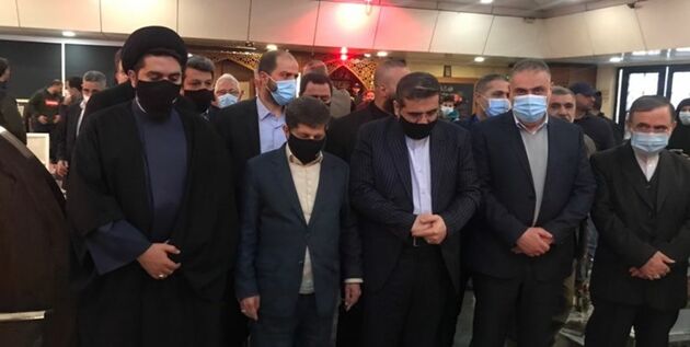 ادای احترام وزیر ارشاد ایران به شهدای مقاومت لبنان