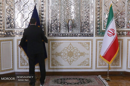 دیدار مسئول سیاست خارجی اتحادیه اروپا با محمدجواد ظریف