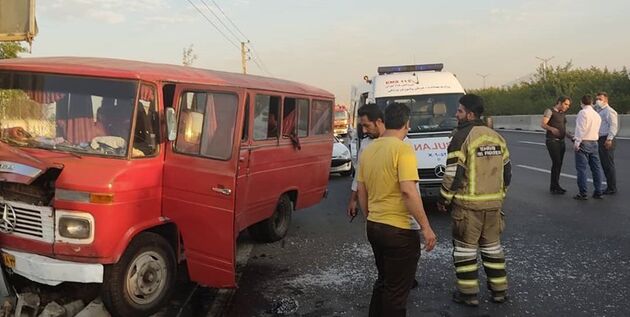 واژگونی مینی‌بوس حامل دانش‌آموزان در کرمانشاه/ ۲ نفر جان باختند 