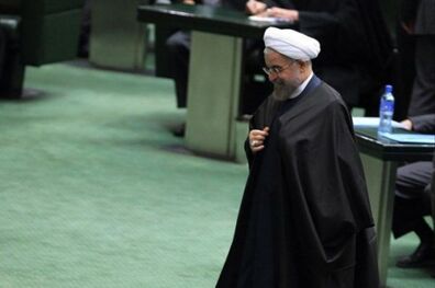 روحانی وارد صحن علنی مجلس شد