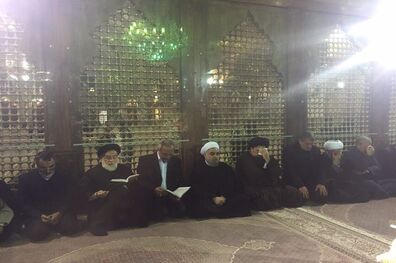 ادای احترام روحانی به رئیس فقید مجمع تشخیص مصلحت نظام