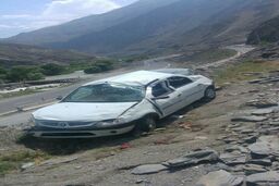 واژگونی خودروی ال 90 در جاده هراز