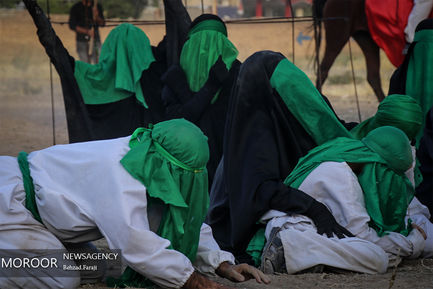 مراسم تعزیه و خیمه سوزی روز عاشورا در کرمانشاه