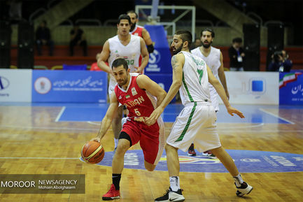 دیدار تیم های ملی بسکتبال ایران و عراق