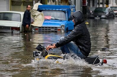 شبی پر از آب گرفتگی برای مازندرانی‌ها با بارش نیم ساعته