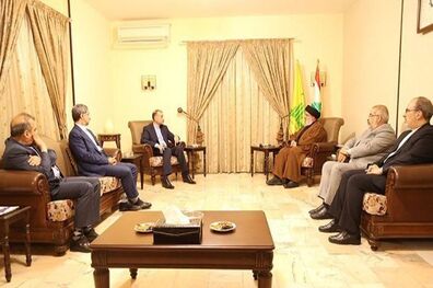 دیدار وزیر خارجه ایران با سید حسن نصرالله