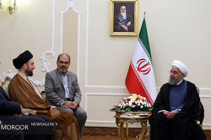 دیدار سید عمار حکیم با حسن روحانی