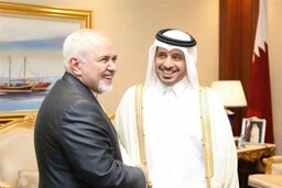 دیدار و رایزنی ظریف با نخست وزیر قطر