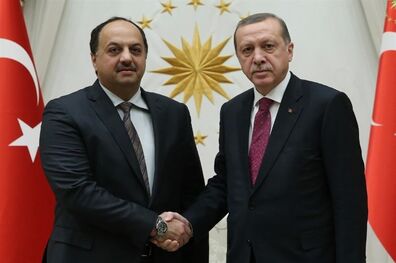 دیدار وزیر دفاع قطر با اردوغان پشت درهای بسته