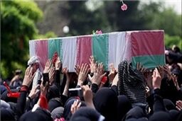 مراسم تشییع پیکر 3 شهید حادثه تروریستی حله در حمیدیه 