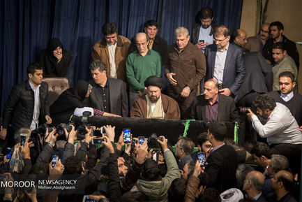 وداع با پیکر آیت الله هاشمی رفسنجانی در حسینیه جماران